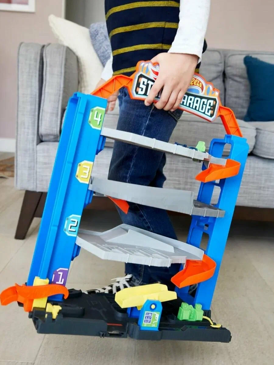 Трек Hot Wheels City Stunt Garage GNL70 - фото 5
