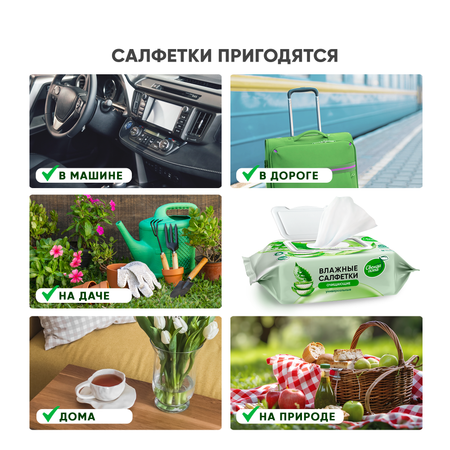 Влажные салфетки Свежая нота 12 упак. 120 шт.