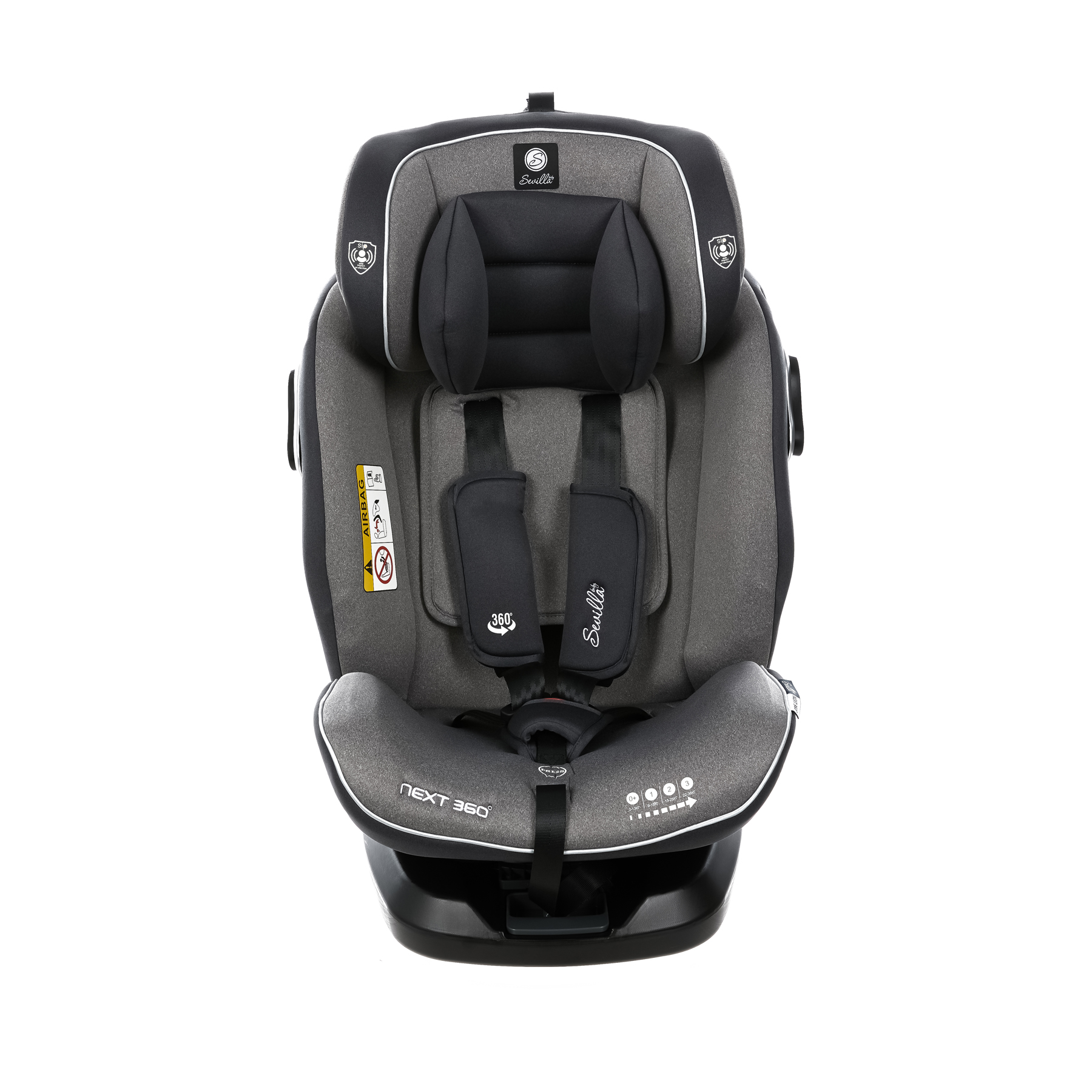 Автокресло Sevillababy Isofix 0+/1/2/3 (0-36 кг) серый - фото 5