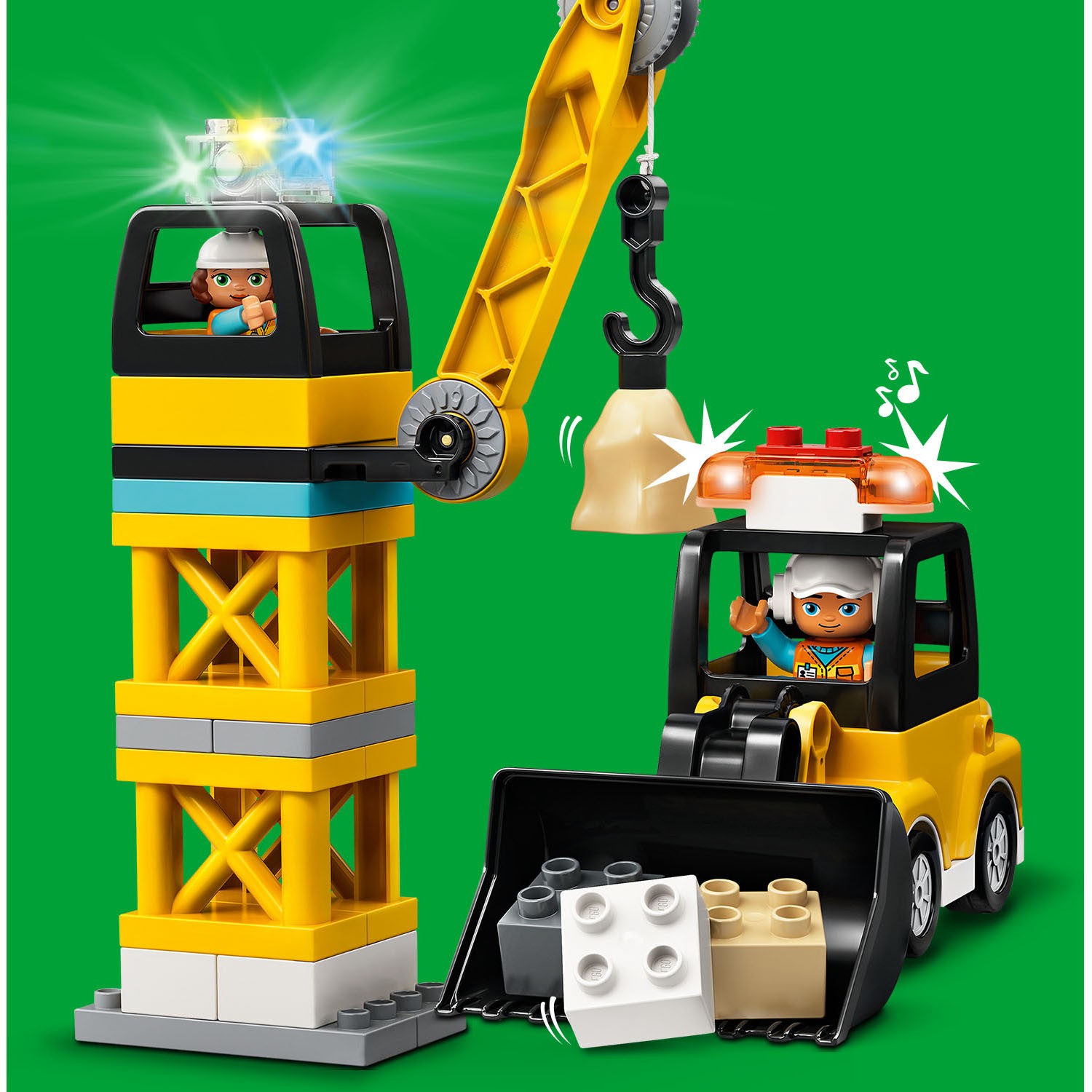 Конструктор LEGO DUPLO Башенный кран на стройке блочный - фото 9