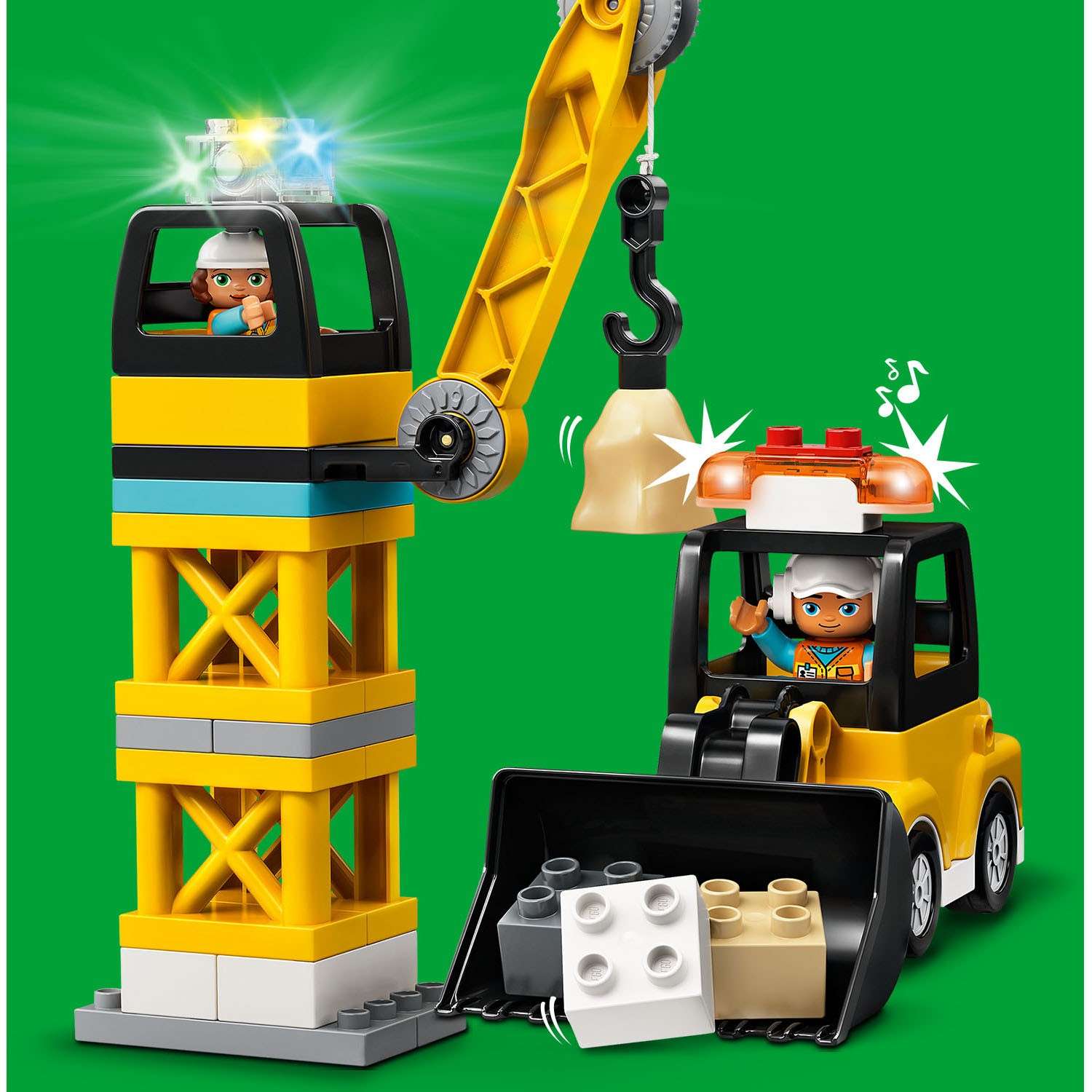 Конструктор LEGO DUPLO Башенный кран на стройке блочный - фото 9