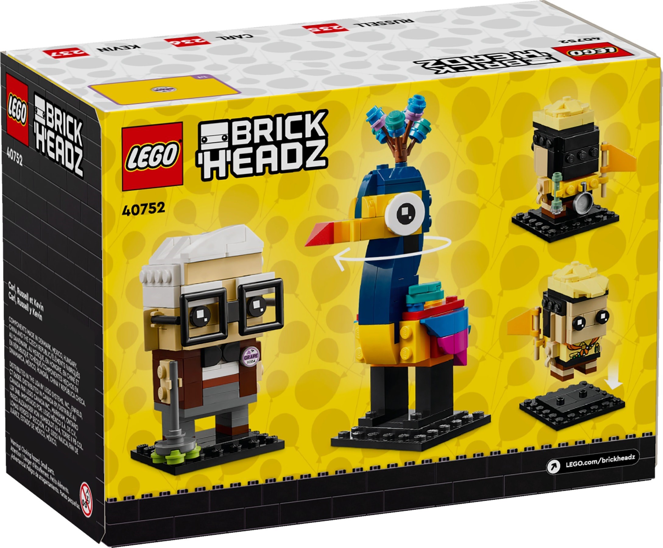 Изображение товара Конструктор LEGO BrickHeadz Карл Рассел и Кевин 40752 3 фигурки Disney Pixar Изображение товара Конструктор LEGO BrickHeadz Карл Рассел и Кевин 40752 3 фигурки Disney Pixar