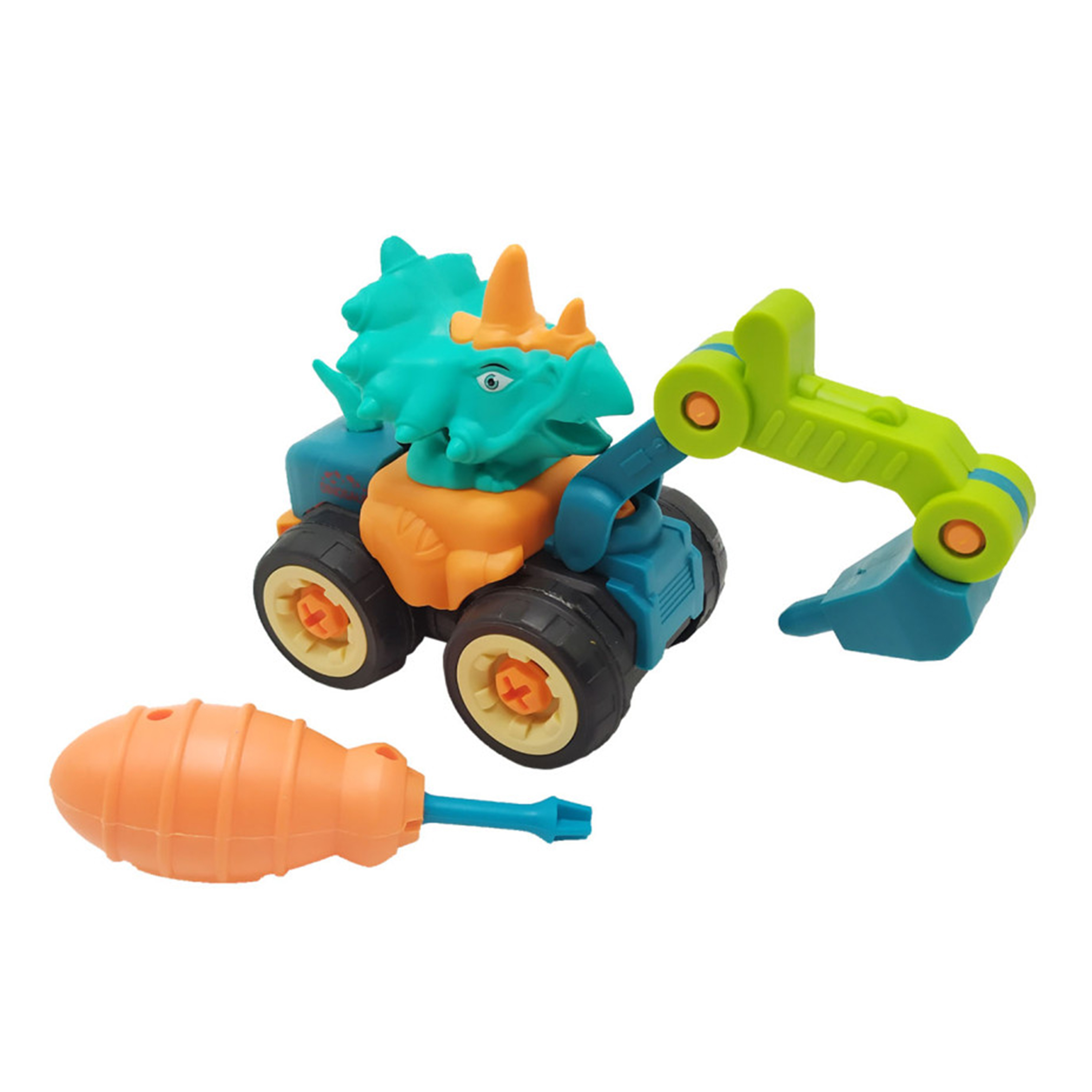 Конструктор SHARKTOYS Машинки с динозаврами мягкий - фото 2