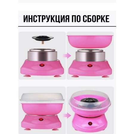 Аппарат для сахарной ваты розовая CASTLELADY COTTON CANDY MAKER