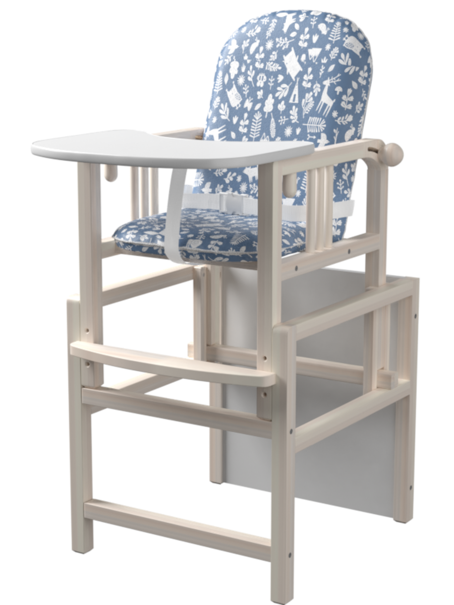 Стульчик для кормления Little Angel синий - фото 2