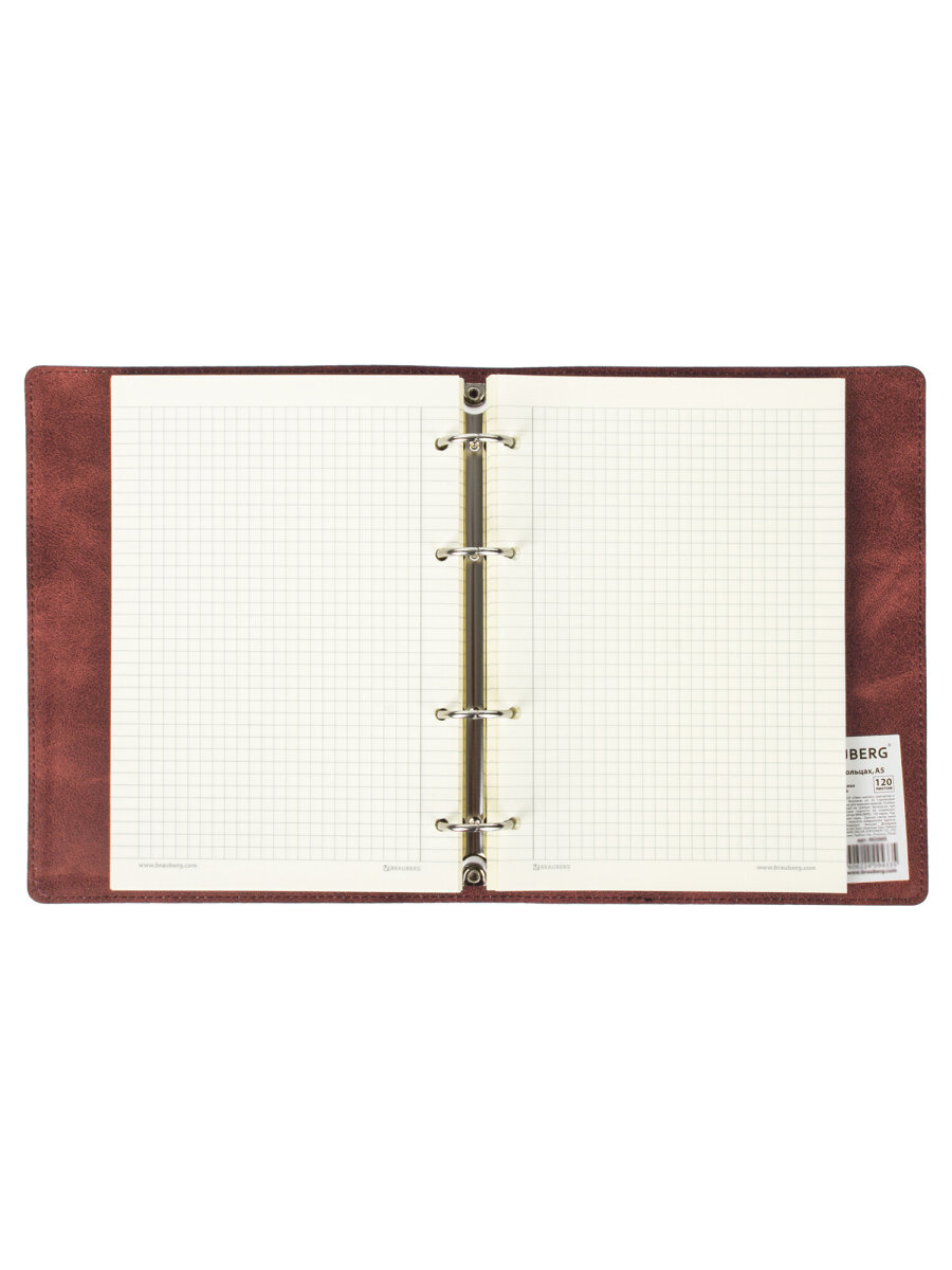 Тетрадь со сменным блоком Brauberg клетка 120 лист. - фото 8