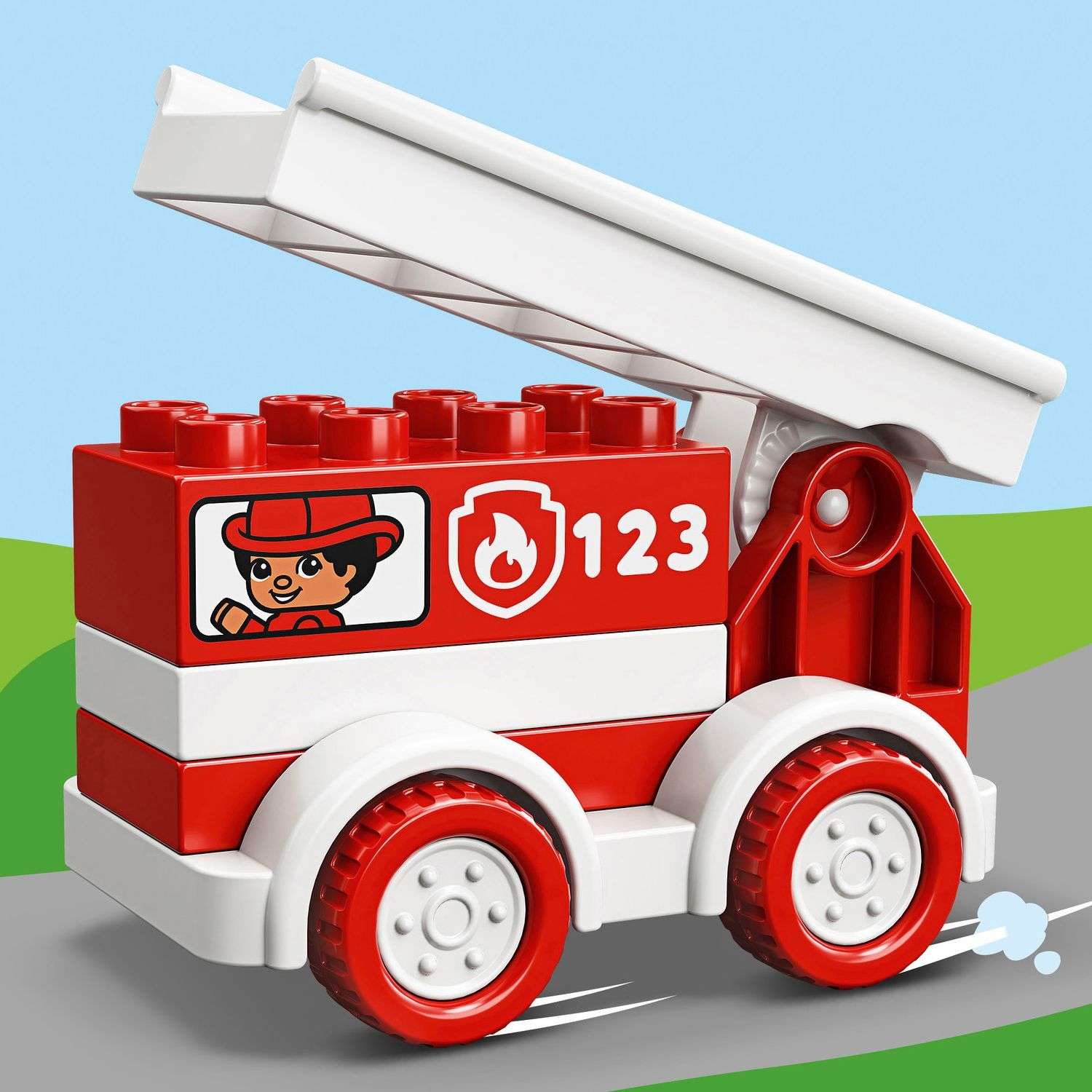 Конструктор LEGO DUPLO Пожарная машина блочный - фото 5