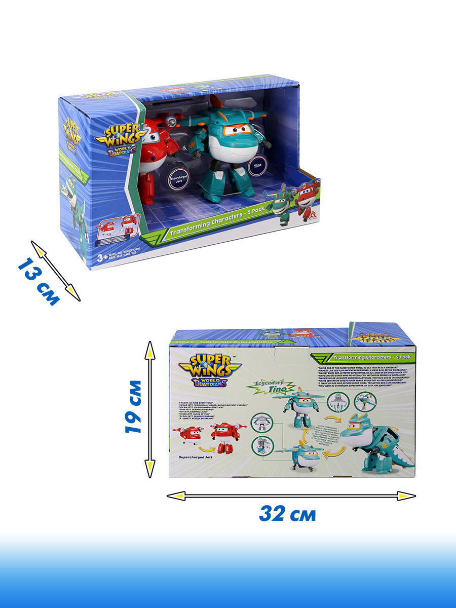 Игровой набор Super Wings из 2х трансформеров Джетт+Тино EU760202 - фото 8