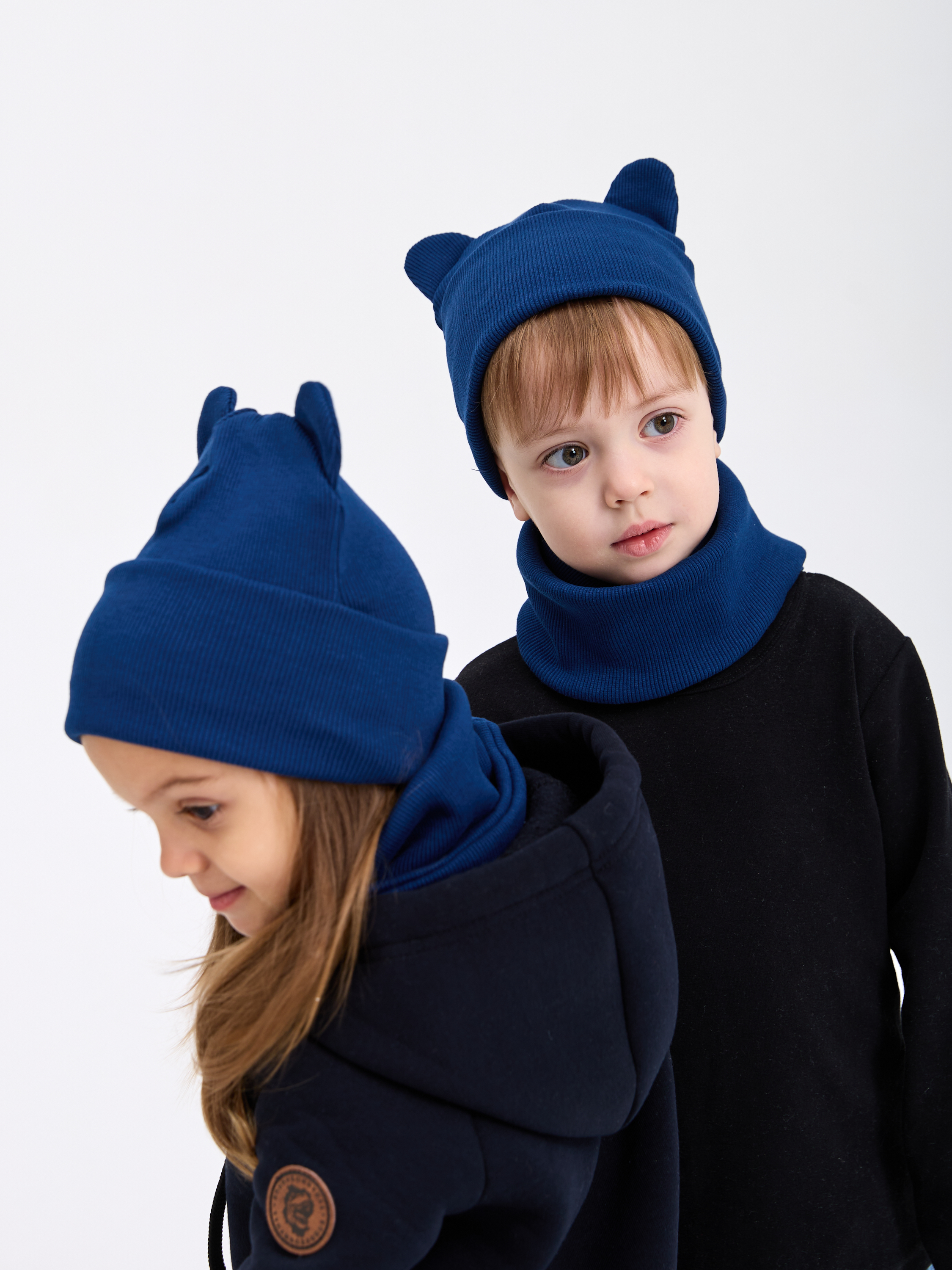 Шапка и снуд Лапушка 0257 тёмно-синий - фото 3