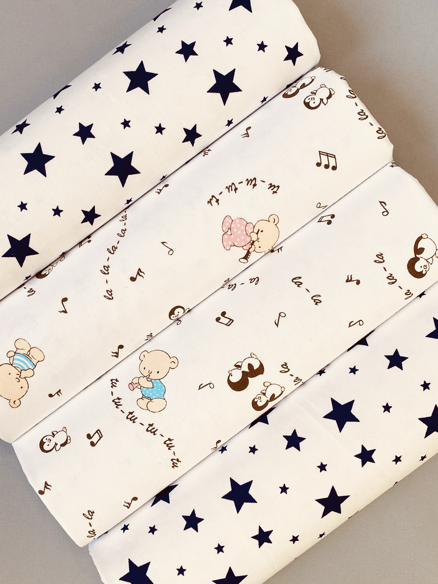 Пелёнка Делоникс Звезды + Белые Нотки ситец 90х120 см 4 шт. - фото 8