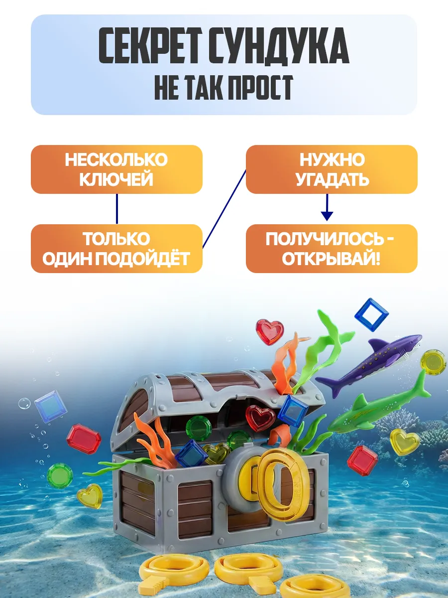 Игрушка Libom для купания Сундук сокровищ - фото 2