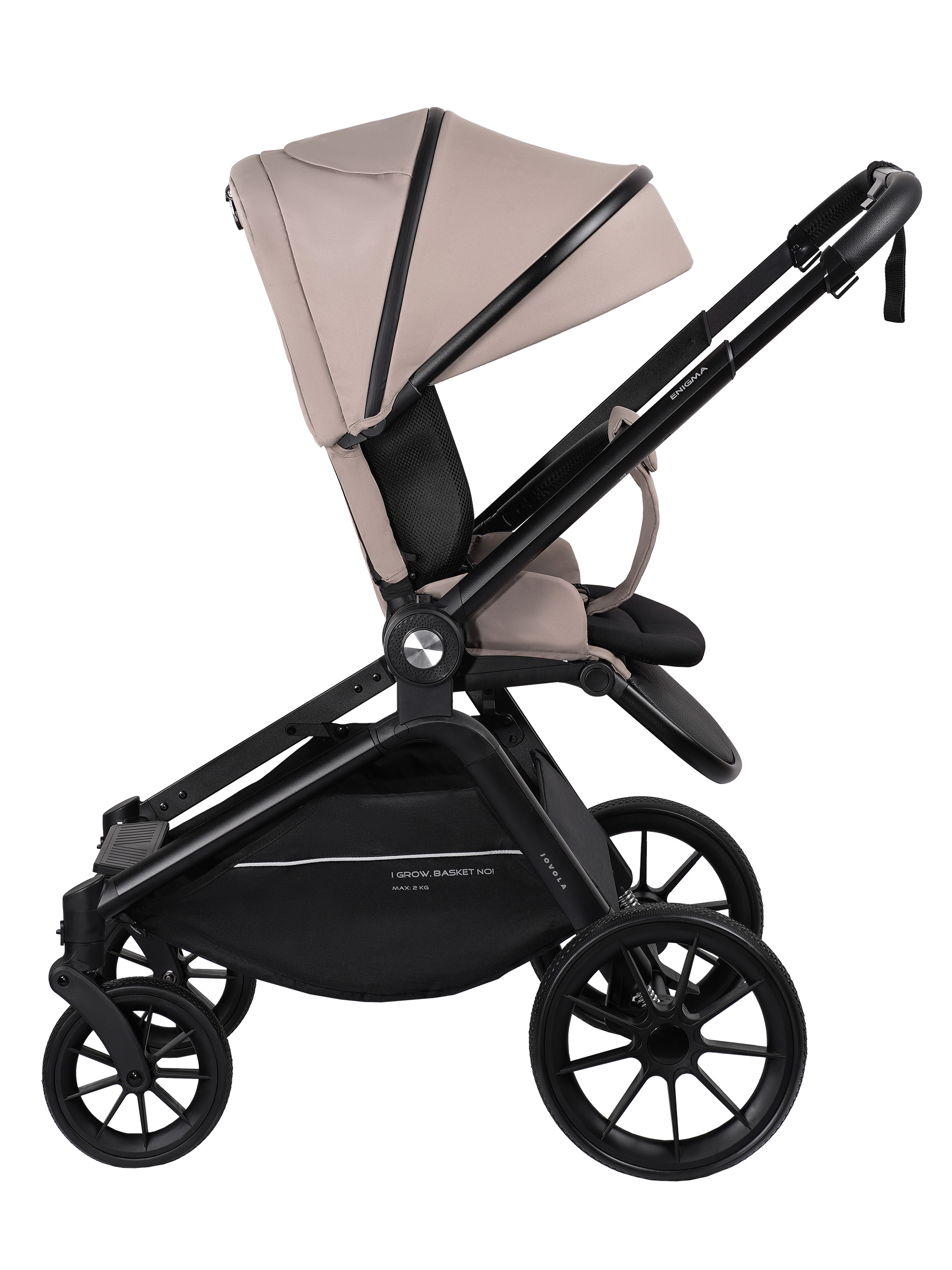 Коляска прогулочная JOVOLA Enigma всесезонная бежевый - фото 13