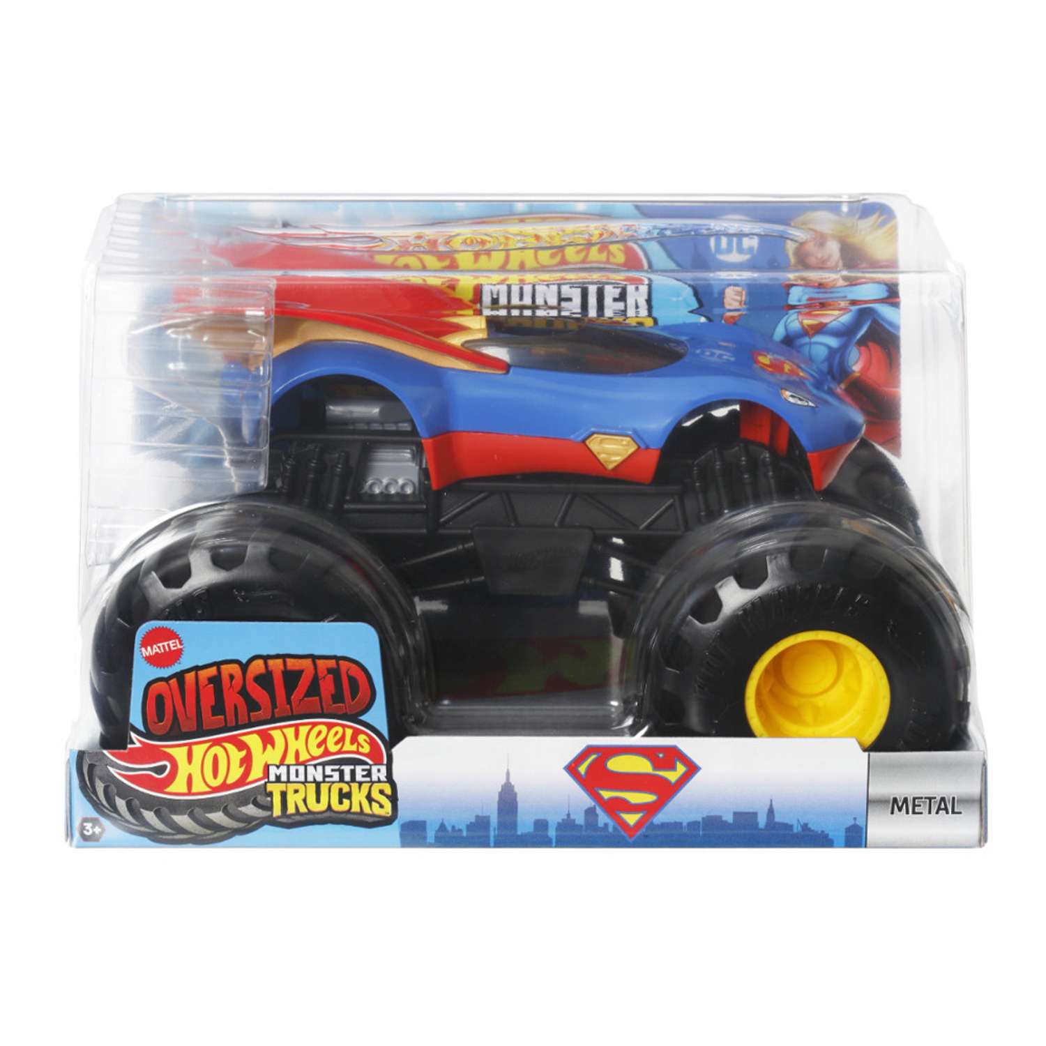 Монстр-трак Hot Wheels Superman 1:24 FYJ83/JDR13 - фото 1