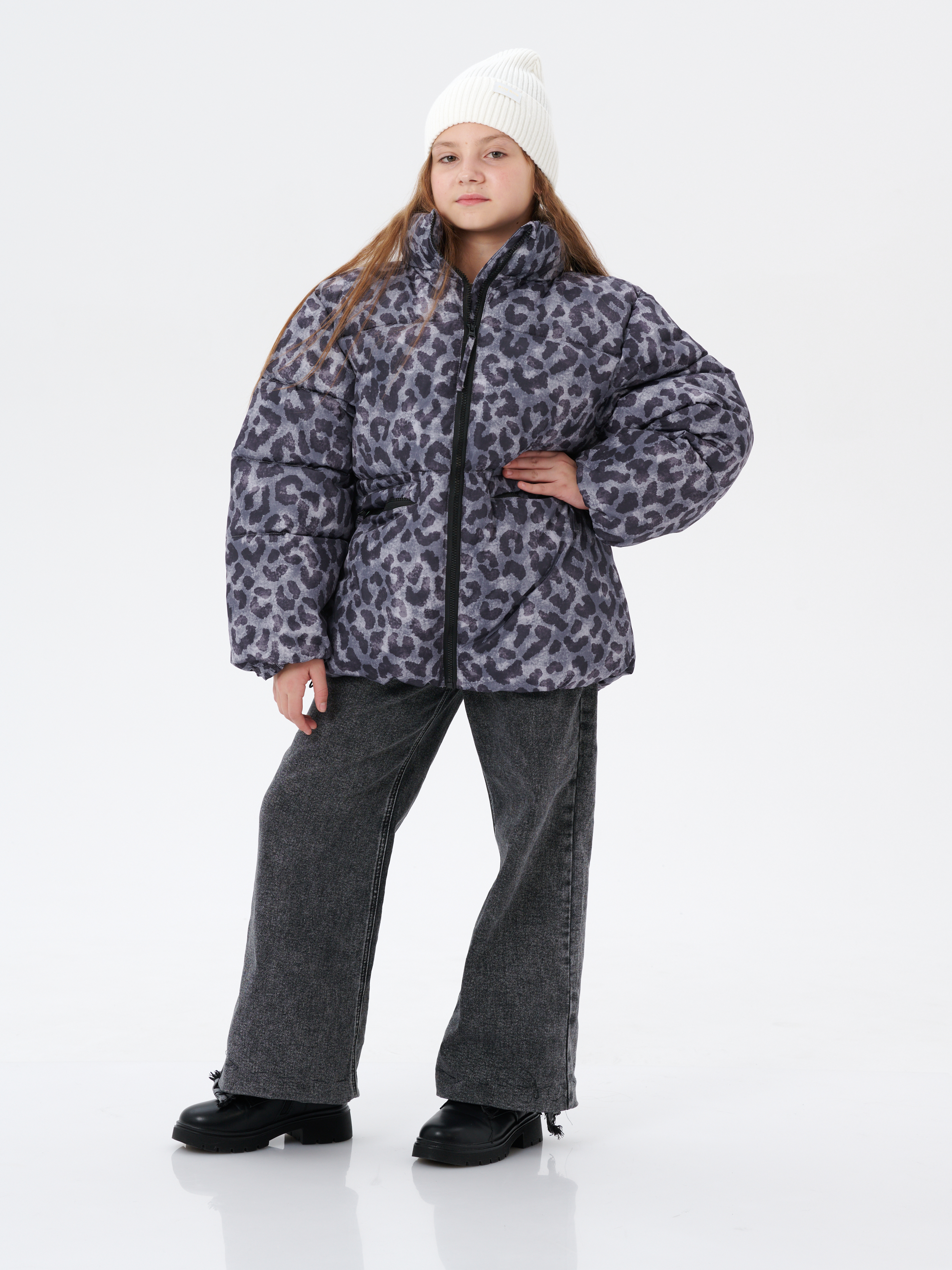Куртка КрутышОк Т-066 серый леопард - фото 18