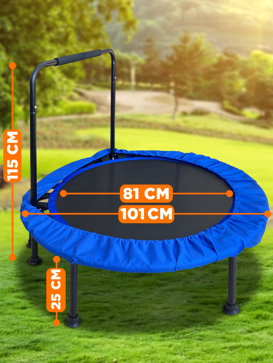 Батут детский каркасный Zilmer Детский батут с ручкой диаметр 101 см, максимальная нагрузка до 100 кг - фото 3