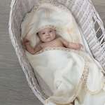 Полотенце уголок НаследникЪ Выжанова махровое с кружевом 90 x 90 см 1 шт.