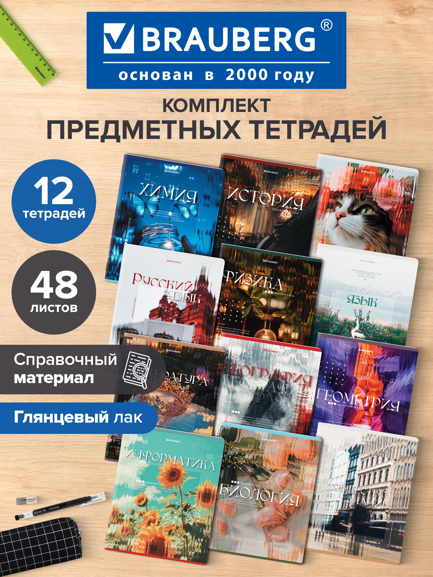 Тетрадь Brauberg 48 лист. 12 шт. - фото 1