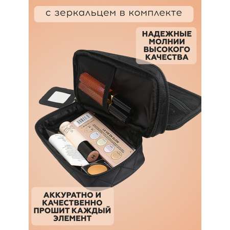 Косметичка Homsu с зеркалом черная