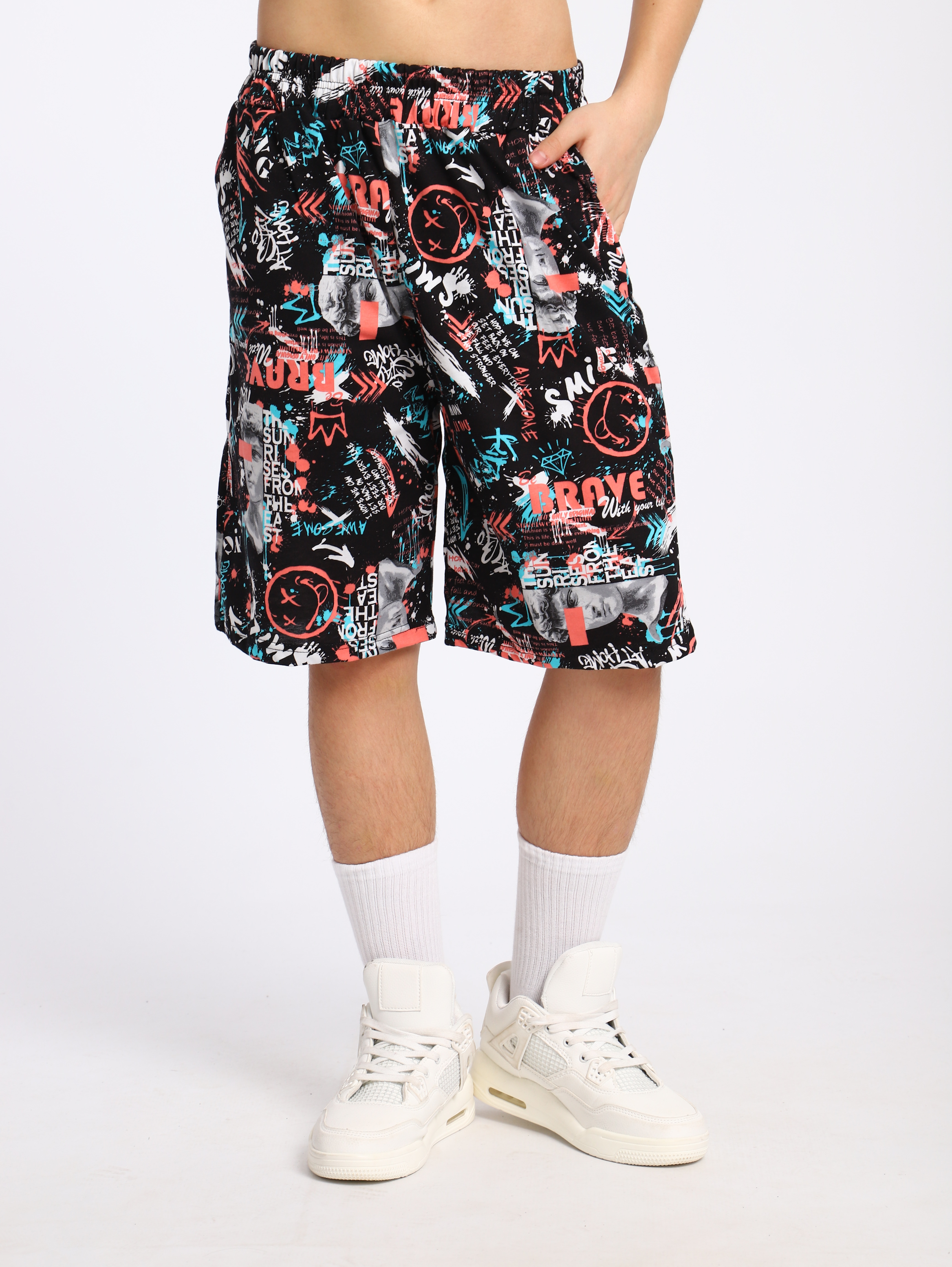 Шорты ЛАДОШКИ Шорты Федор черный граффити - фото 12