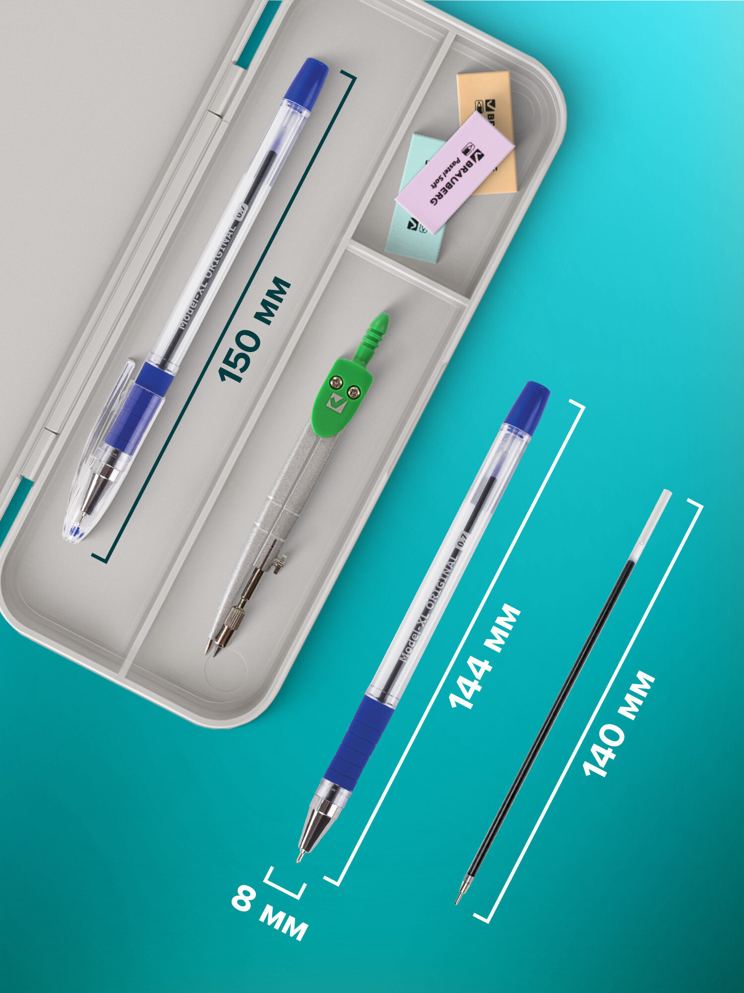 Ручка шариковая Brauberg 12 шт. - фото 4