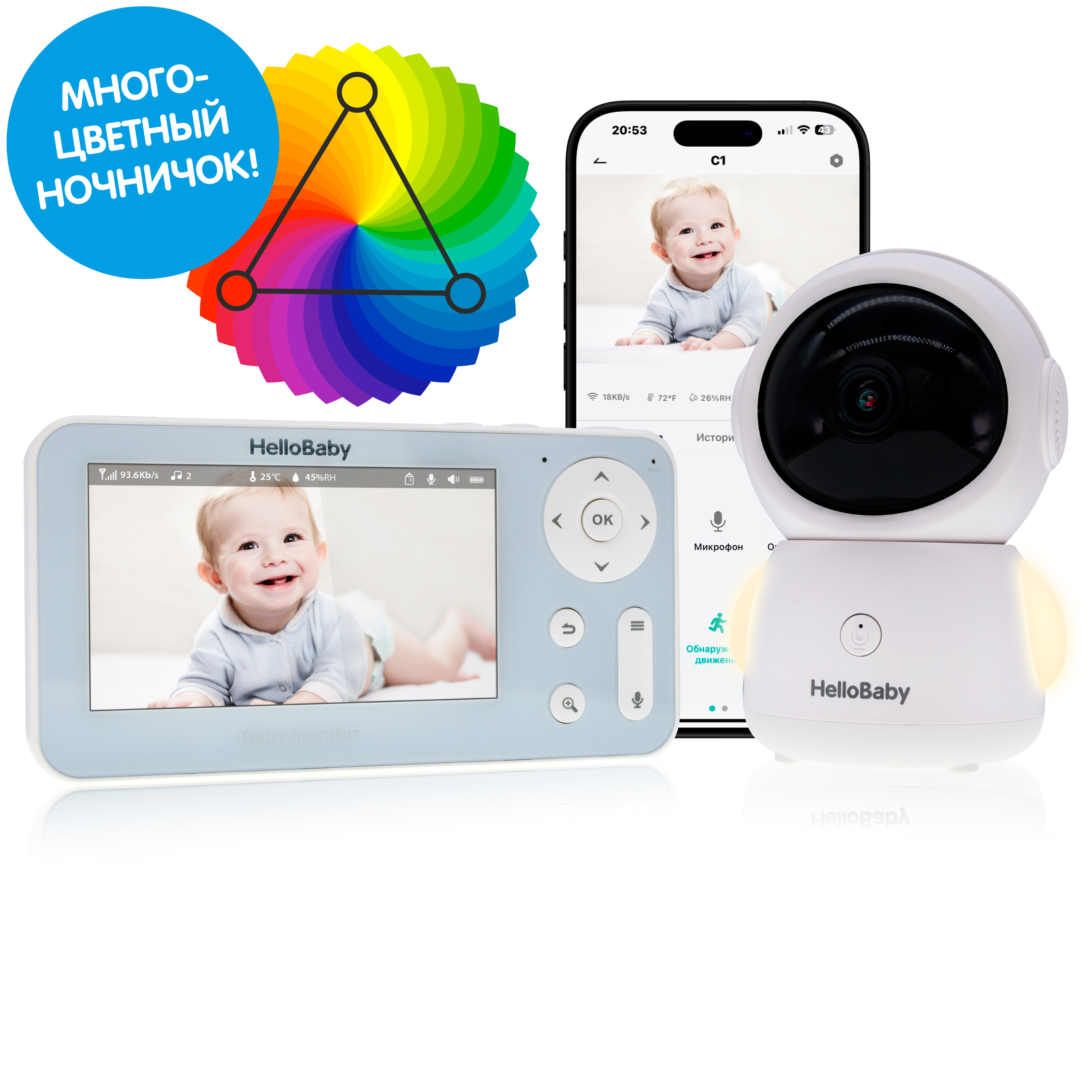 Видеоняня Hellobaby HB110 - фото 6