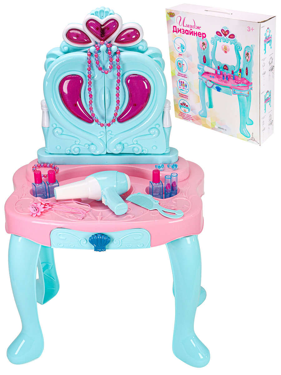 Игрушка Yako Toys туалетный столик, косметика, фен, бижутерия - фото 5