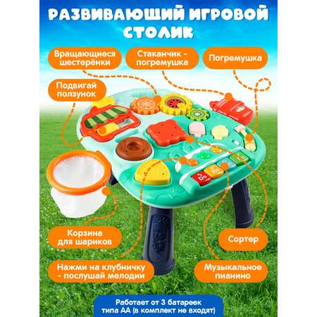 Ходунки каталка Smart Baby Музыкальный бизиборд 3 в 1