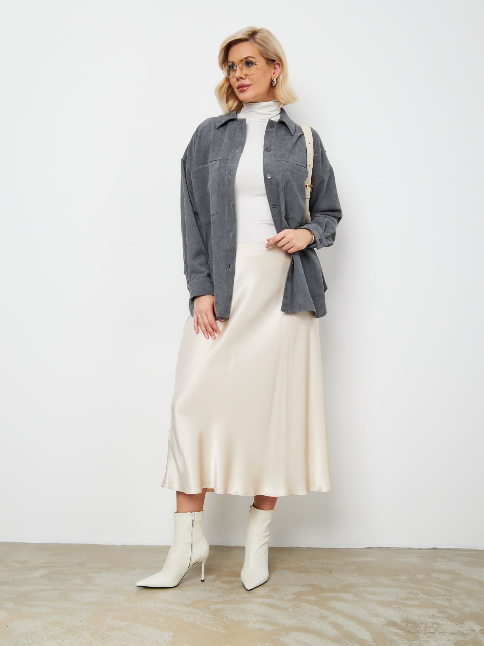 Рубашка МАМИРА РубСерВелв710_46_М - фото 3