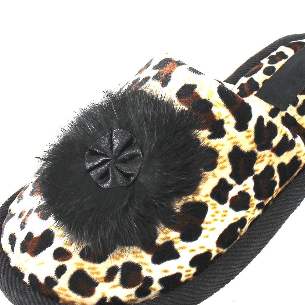 Тапочки Europen 75225-СВ EUROPEN Тапочки домашние,черный лео - фото 4