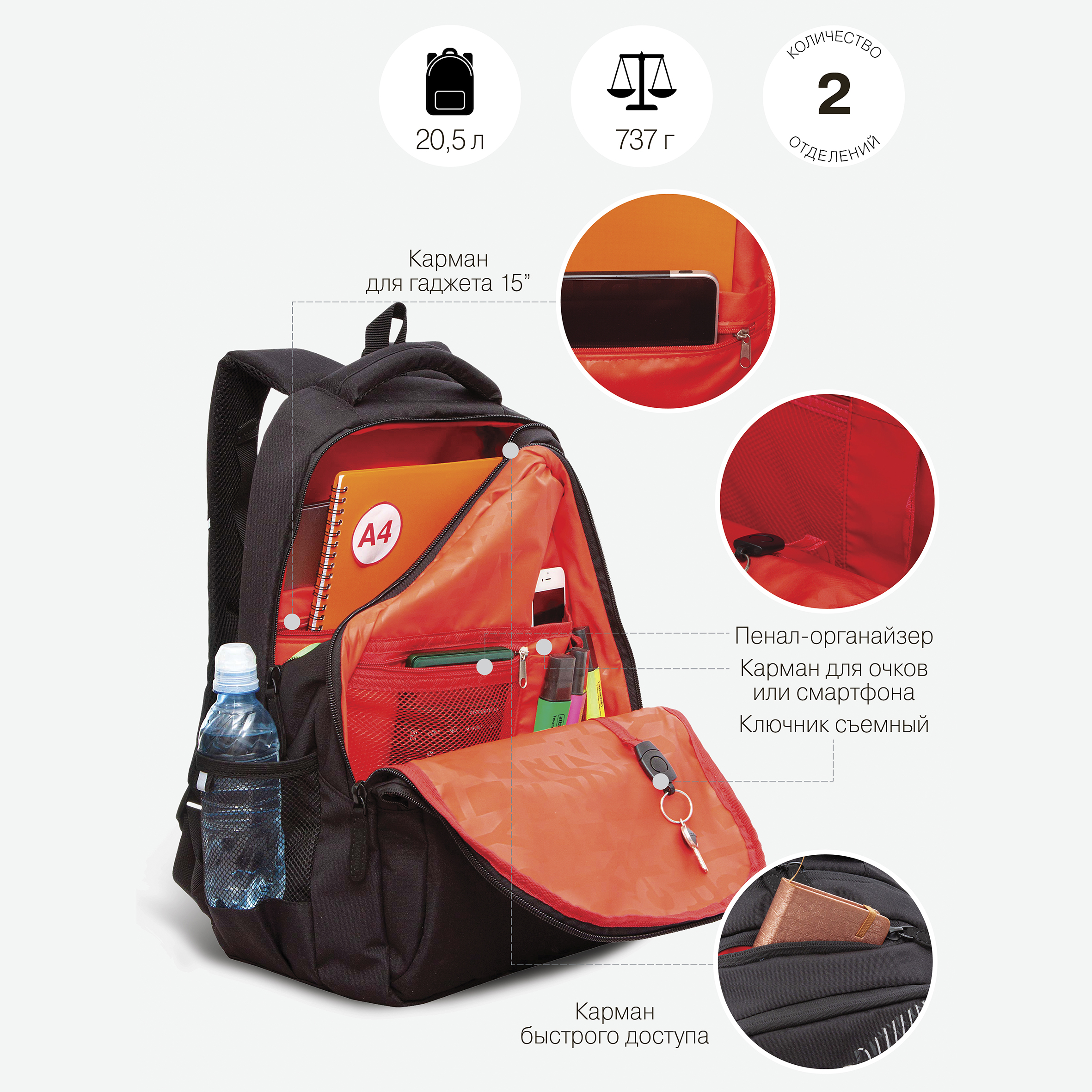 Рюкзак Grizzly для мальчика - фото 7