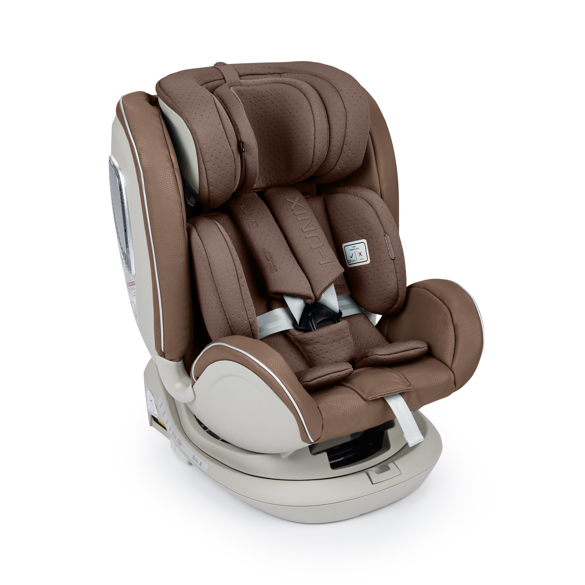 Автокресло Happy Baby I-Unix Isofix 0+/1/2/3 (0-36 кг) коричневый - фото 1