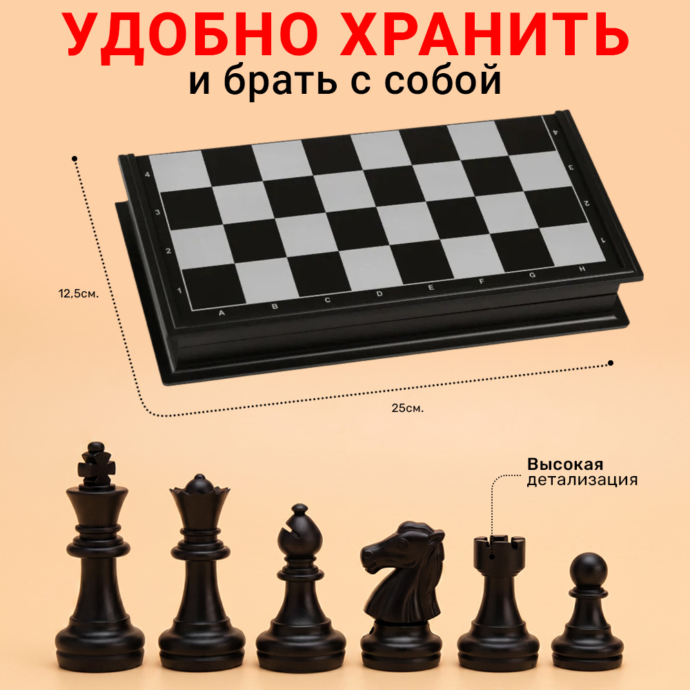 Настольная игра TIPTOPOLIS Магнитные шахматы/шашки/нарды - фото 4