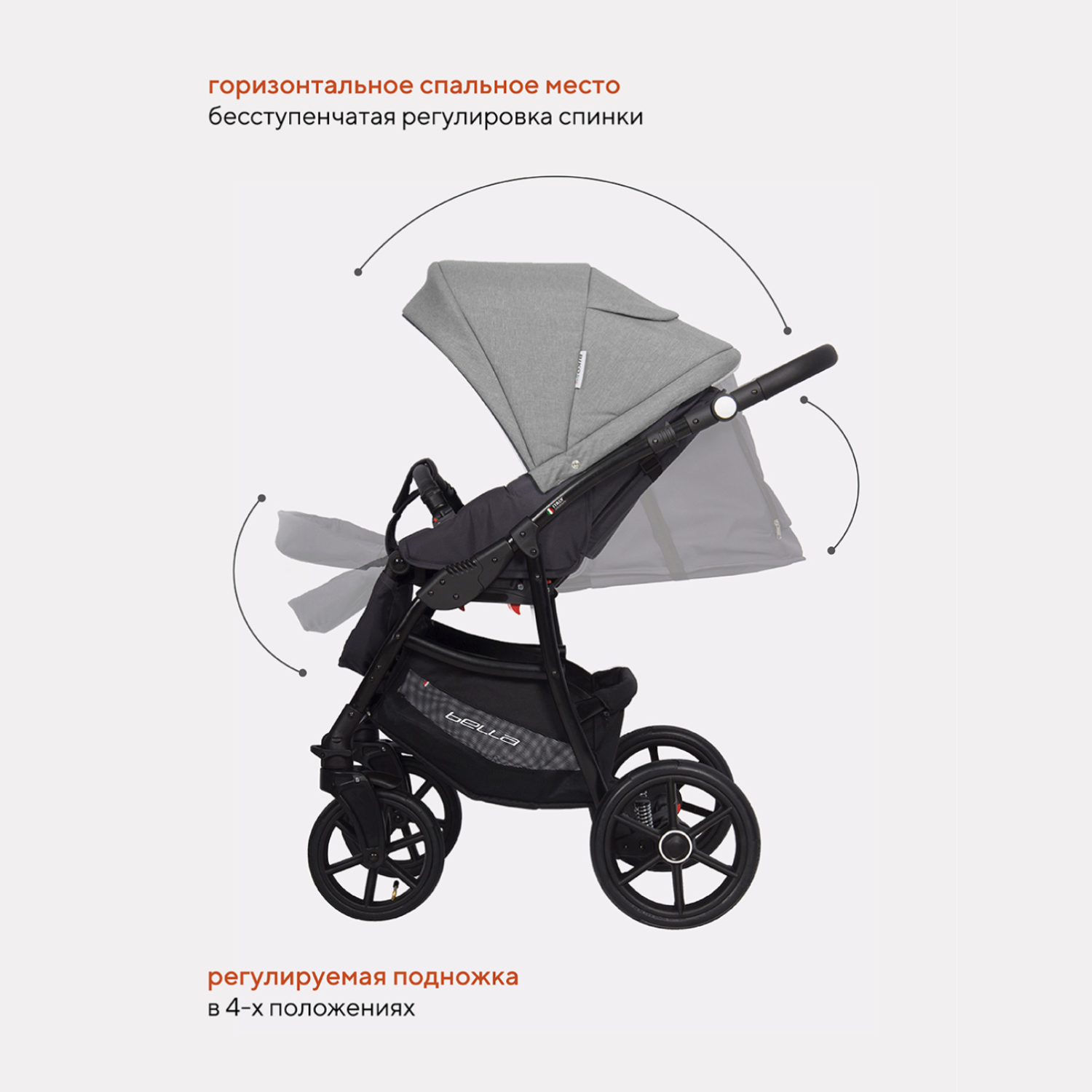 Коляска 2в1 Riko Basic Bella - фото 6