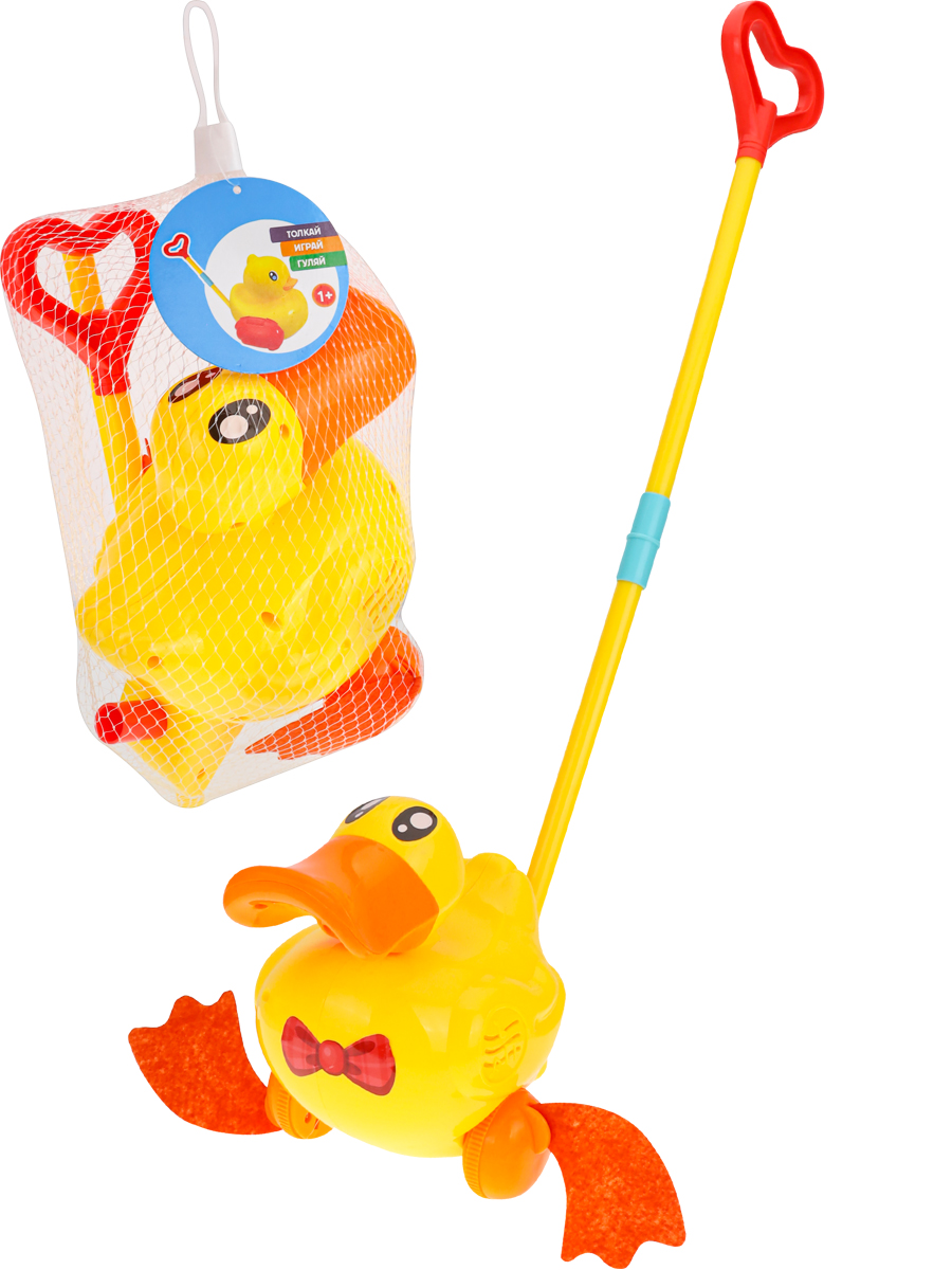 Игрушка Рыжий кот каталка Утка - фото 1