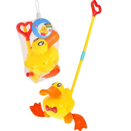 Игрушка Рыжий кот каталка Утка