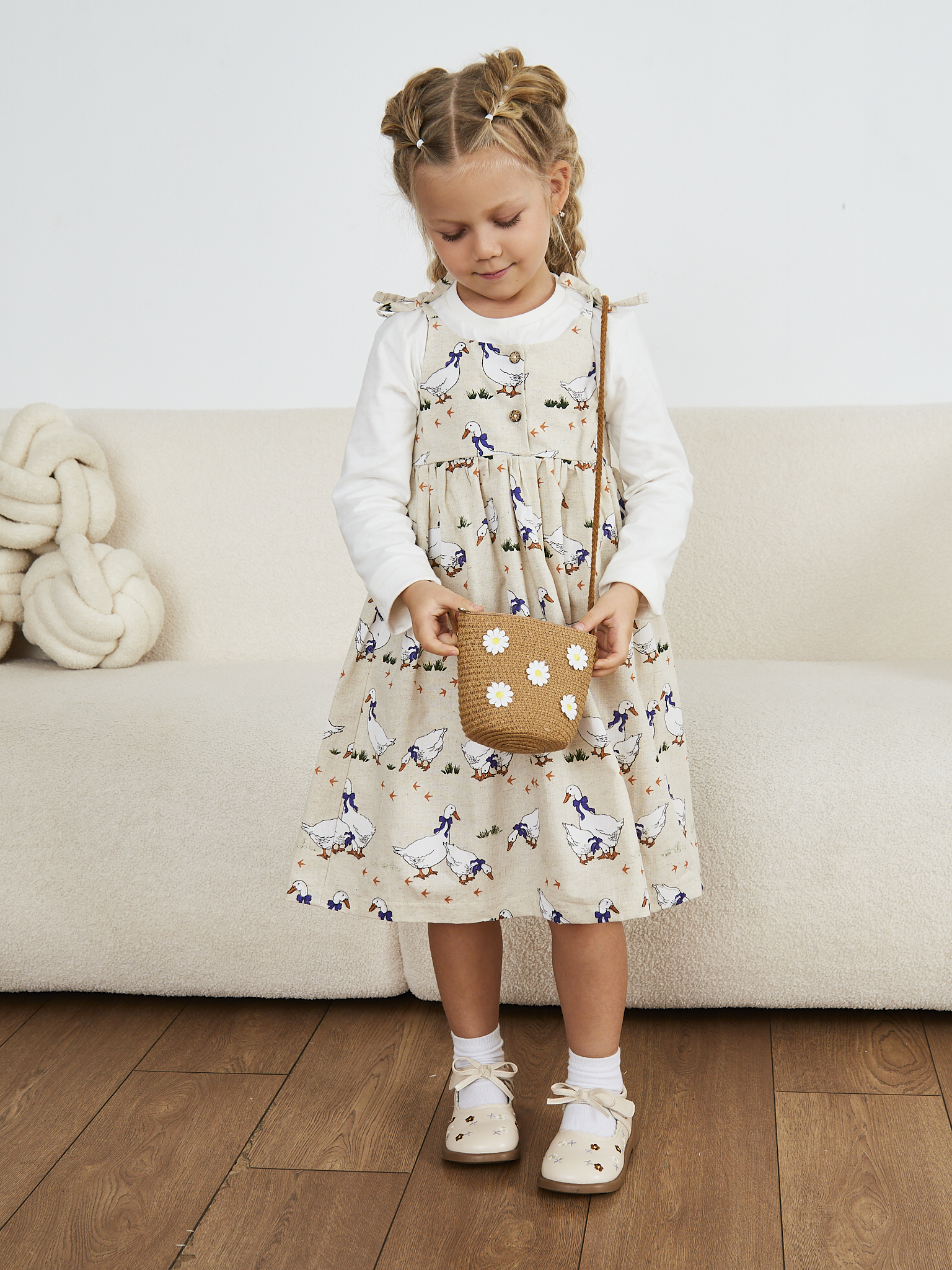 Сарафан MOUN сарафан_девочки_гуси - фото 8