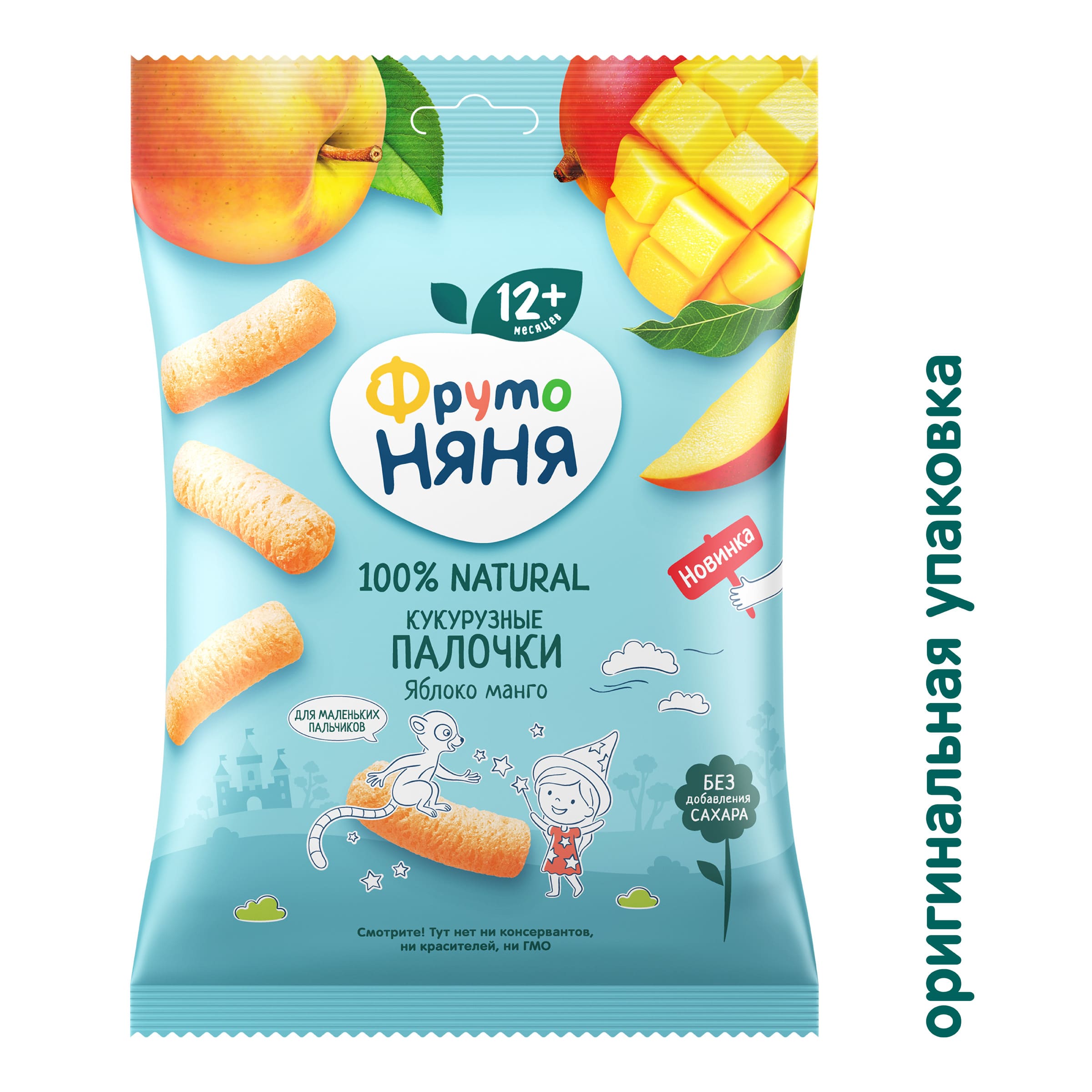 Кукурузные палочки ФрутоНяня яблоко-манго с 12 мес 20 г - фото 2