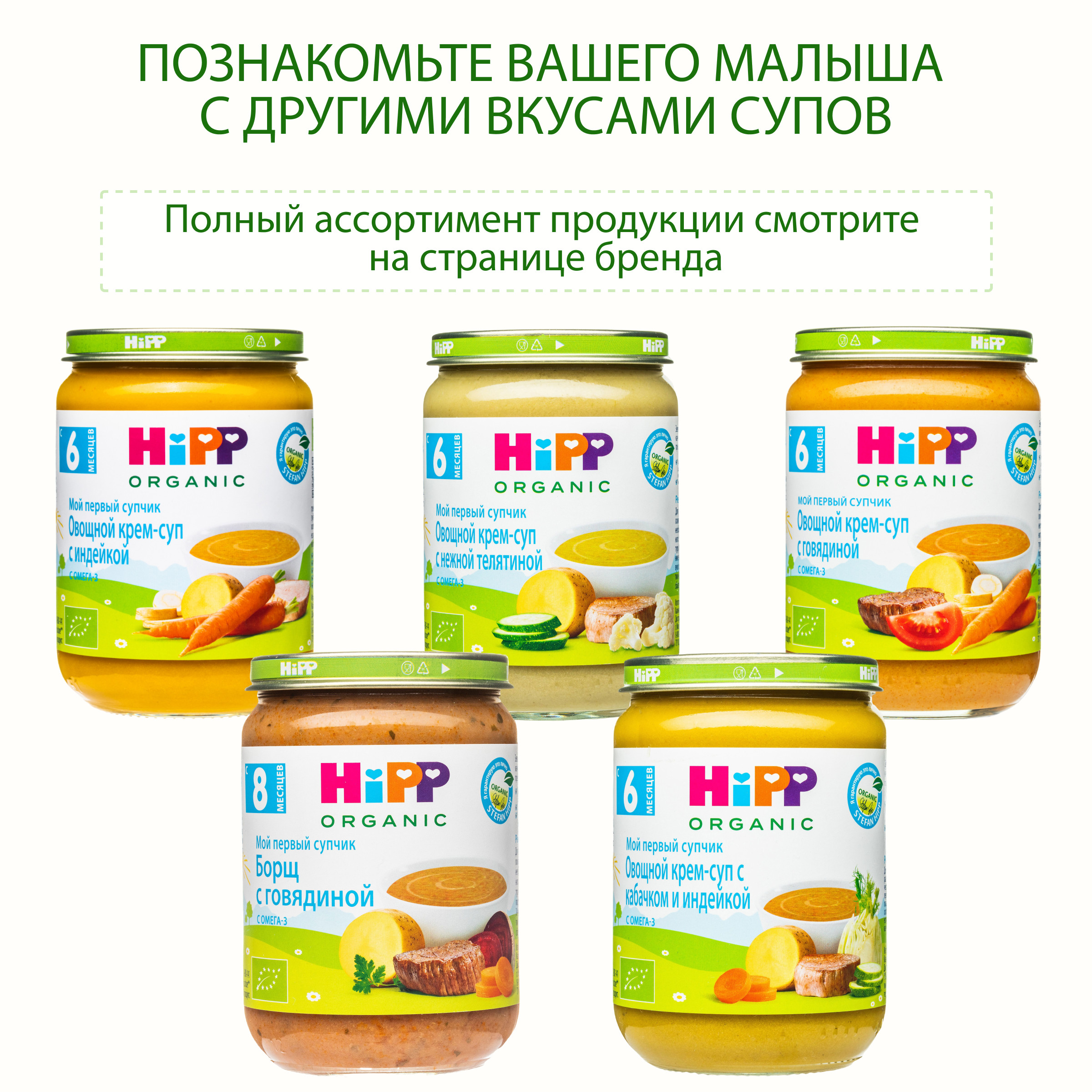 Пюре Hipp крем-суп овощи-цыпленок 190г с 7месяцев - фото 6
