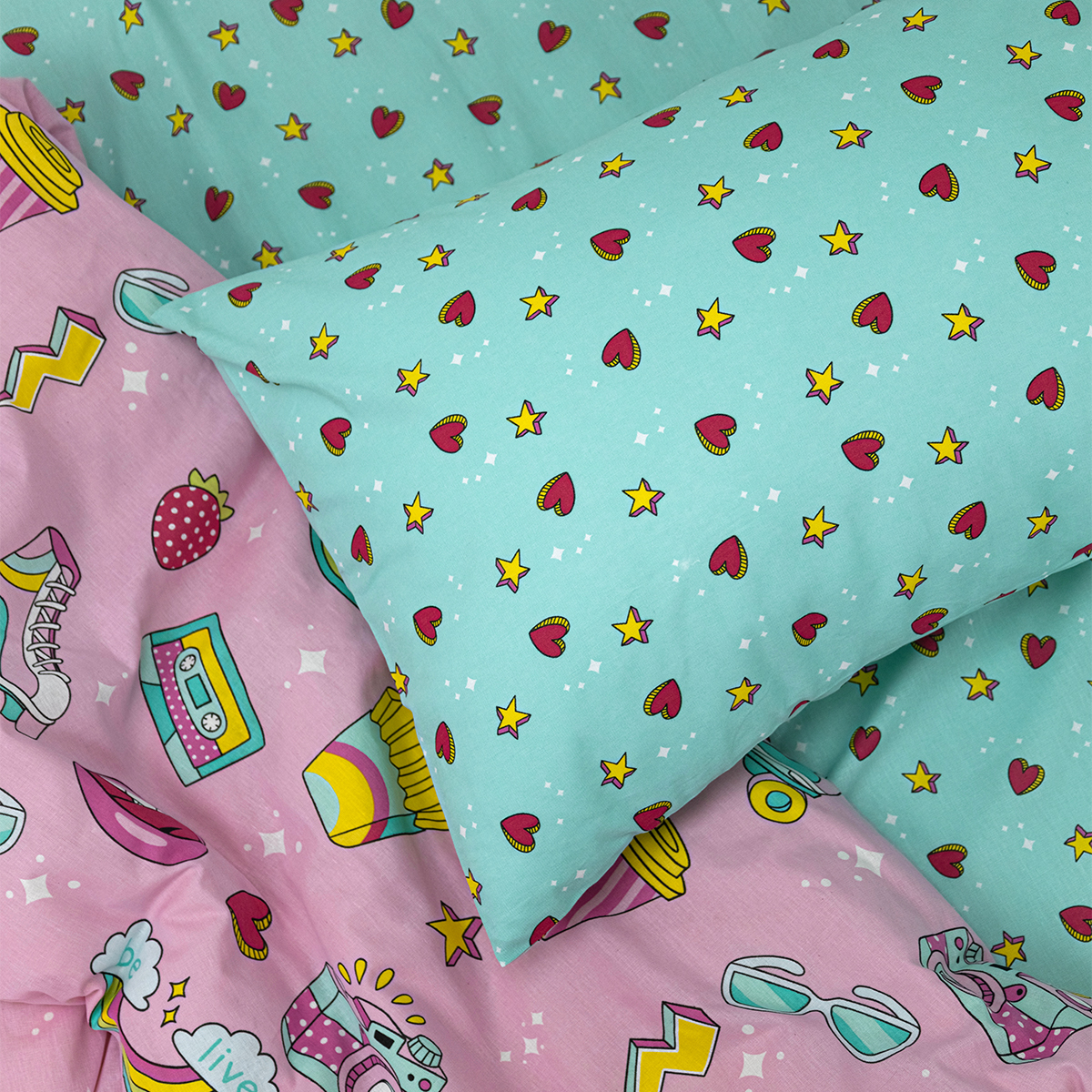Комплект постельного белья TEO kids 1.5-спальный Lips наволочка 50х70 - фото 6