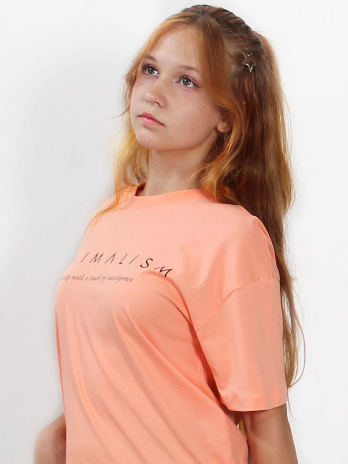 Футболка STELLA MODA 11404-оранжевый - фото 4