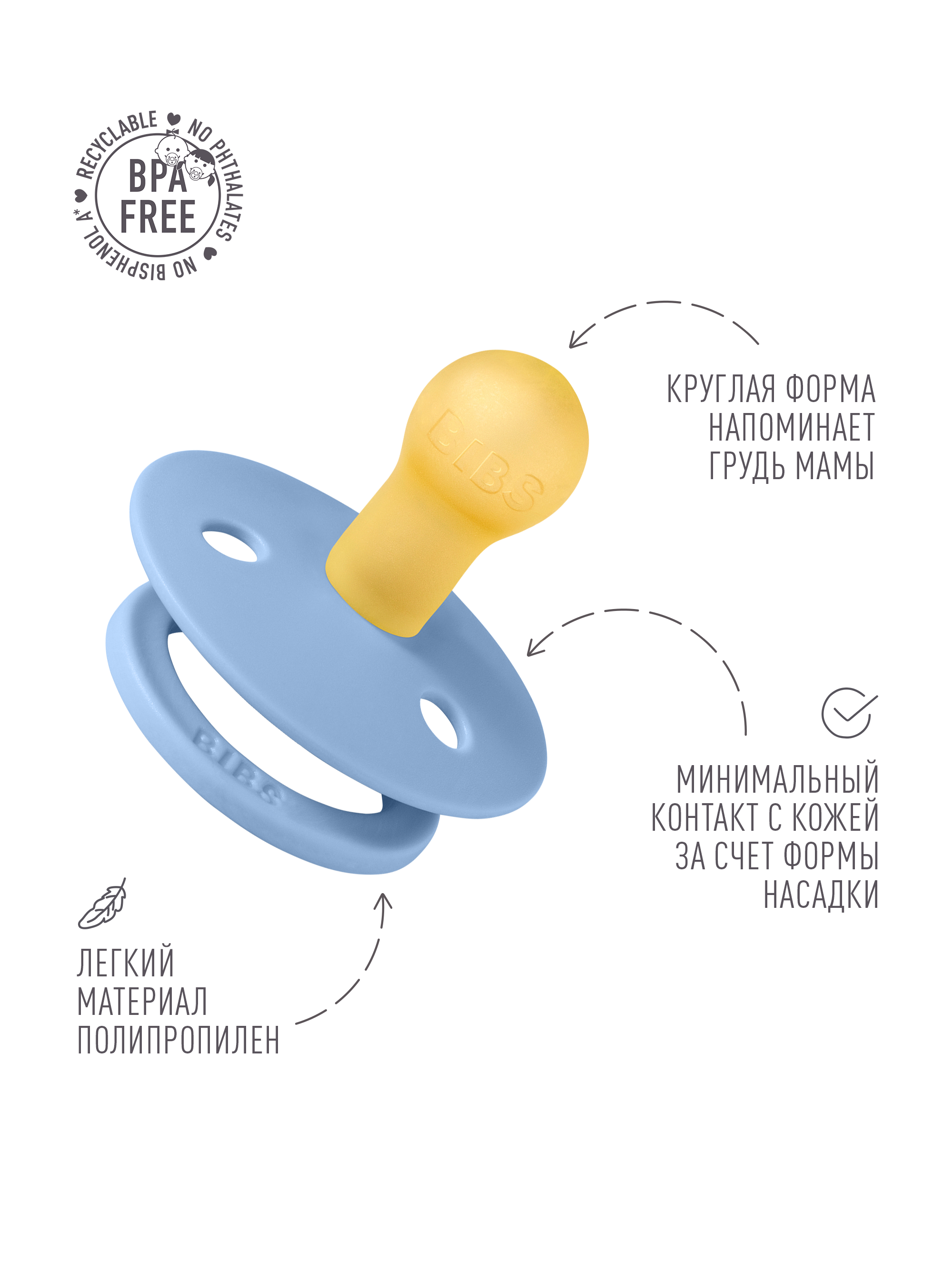Пустышка BIBS латекс классическая от 0 мес. - фото 3