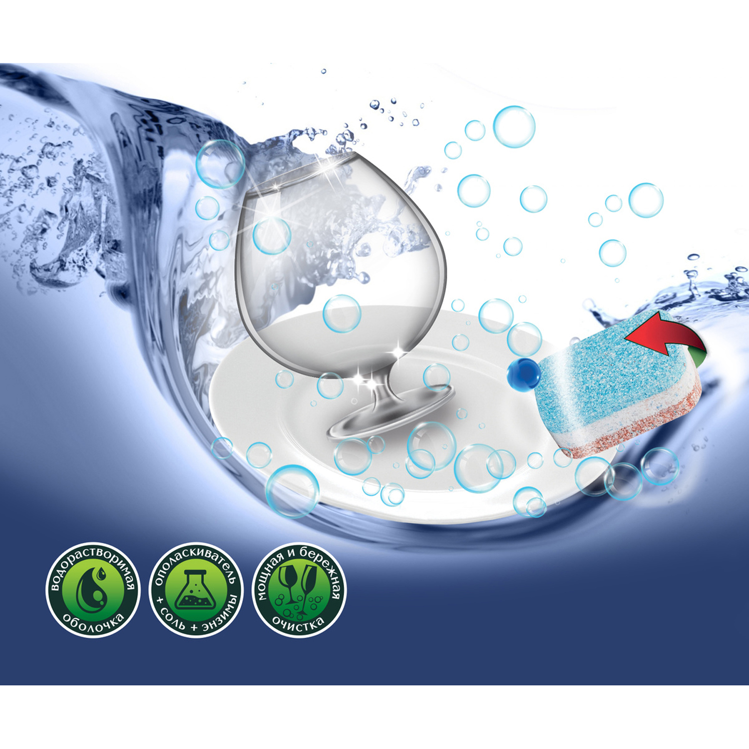 Таблетки Master fresh для посудомоечной машины turbo 9 в 1 60 шт - фото 2