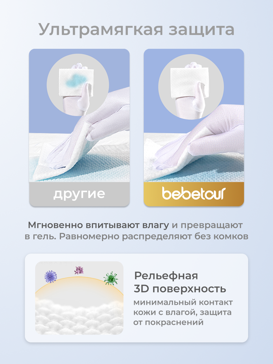 Подгузники Bebetour Alices Secret Dream ультратонкие NB (0 - 5 кг) 4 шт. - фото 9