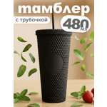 Стакан iLikeGift с трубочкой и крышкой 480 мл