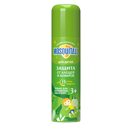 Изображение товара Аэрозоль от клещей Mosquitall детский 150мл