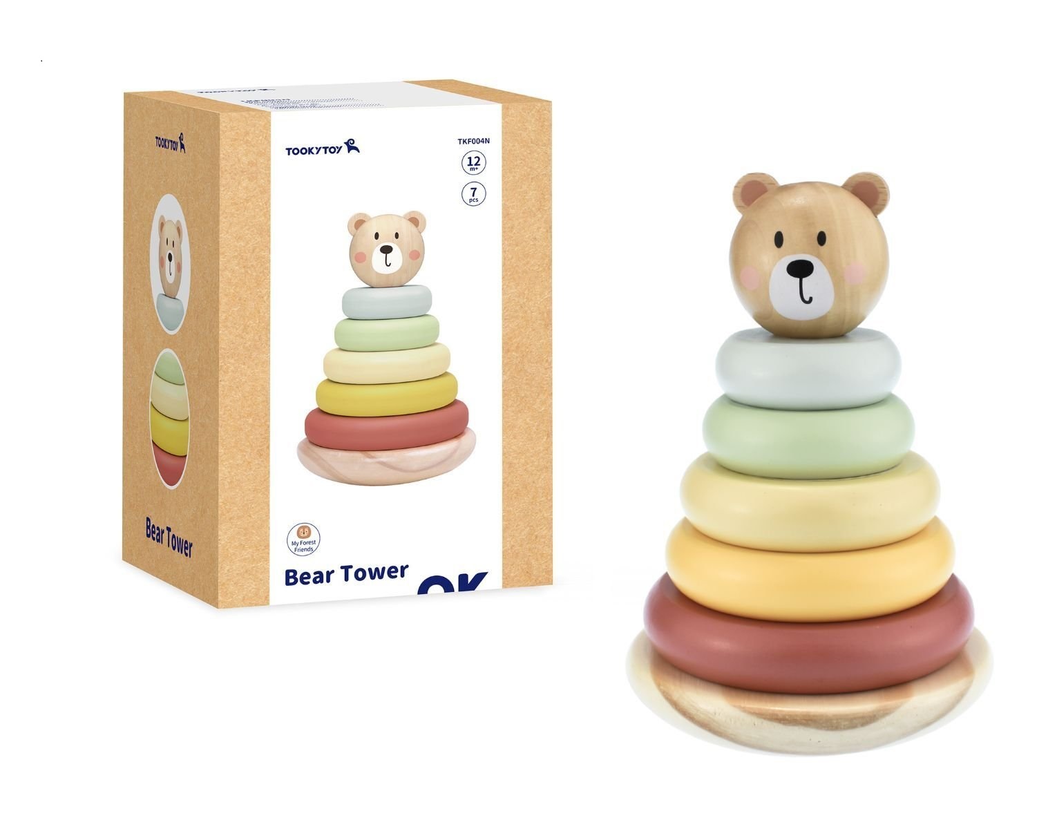Игрушка Tooky Toy пирамидка Медвежонок - фото 4