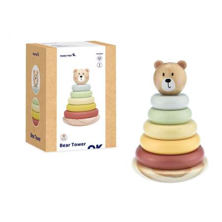 Игрушка Tooky Toy пирамидка Медвежонок