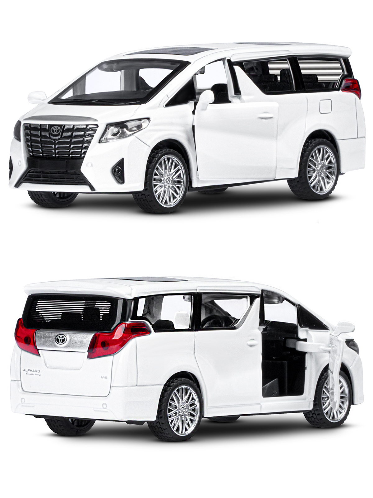 Автомобиль АВТОпанорама Toyota Alphard 1:43 JB1251029 - фото 7