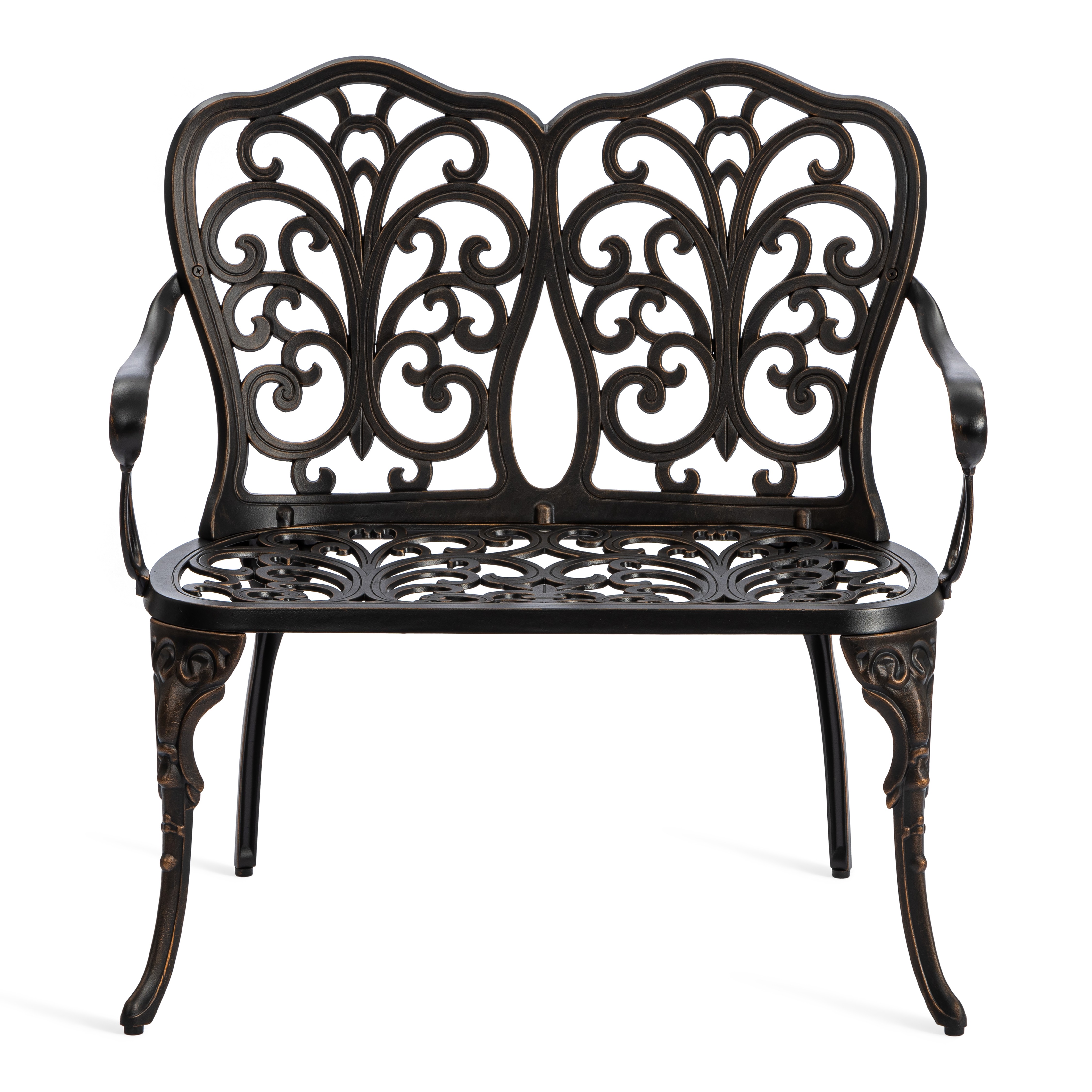Садовая скамья TETCHAIR Симфония алюминий бронзовый - фото 6