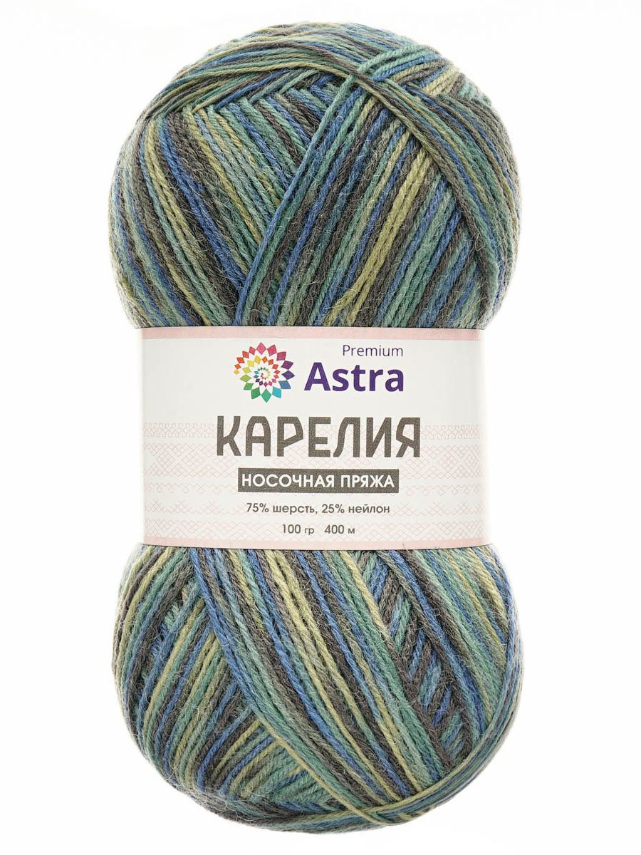 Пряжа для вязания Astra Premium карелия носочная шерсть нейлон 100 гр 400 м цвет 1004 2 мотка - фото 9